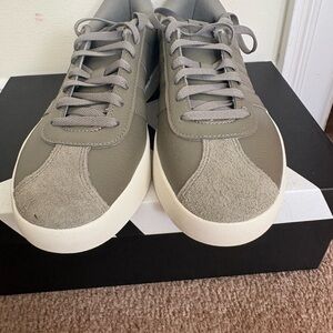 adidas Men’s Low-Top Sneakers in Light Gray and Off-White